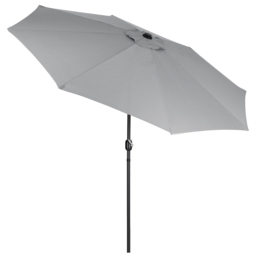 Living and Home Light Grey Round Crank Tilt Parasol 3m - Wilko - thumbnail 5