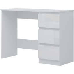FWStyle Stora 3 Drawer White Gloss Dressing Table - Size: 72 x 99 x 40cm - Wilko - thumbnail 3