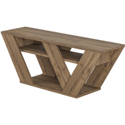 Decortie Pipralla 2 Shelf Dark Oak Effect Modern TV Unit - Size: 40 x 110 x 30cm - Brown - Wilko - thumbnail 3
