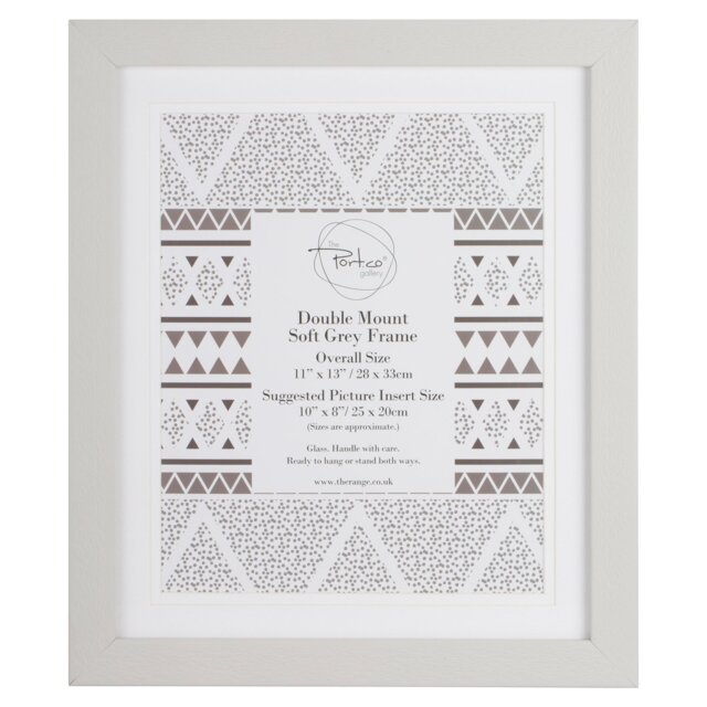 The Port. Co Gallery Soft Grey Photo Frame with 2 Mounts 10 x 8 inch - Wilko - image 1