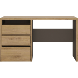 Florence Shetland 3 Drawer Computer Desk - Brown - Furniture To Go - Wilko - thumbnail 5