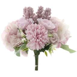 Living and Home Purple Artificial Silk Flower for Decor - Size: 20 x 20 x 20cm - Wilko
