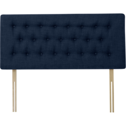 Bedmaster Lona Single Midnight Linen Buttoned Headboard - Blue - Wilko - thumbnail 3