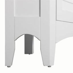 Teamson Home Glancy Single Door White Wooden Corner Stand Floor Cabinet - Size: 81.3 x 44.95 x 62.9cm - Wilko - thumbnail 6