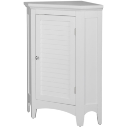 Teamson Home Glancy Single Door White Wooden Corner Stand Floor Cabinet - Size: 81.3 x 44.95 x 62.9cm - Wilko - thumbnail 5