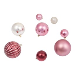 Pack of 68 Blushing Ballroom Baubles - Wilko - thumbnail 5