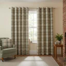 Divante Hatfield Green Check Blackout Curtains 168 x 137cm - Size: W 168 x D 137cm - Wilko - thumbnail 6