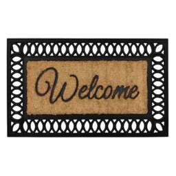 JVL Orana Rubber Tuffscrape Doormat 40 x 70cm - Brown - JVL Homewares - Wilko - thumbnail 1