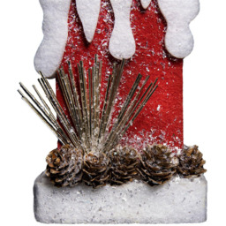 Shatchi Red Foam LED Candle Christmas Decoration - Size: 31 x 17 x 1.7cm - Wilko - thumbnail 4