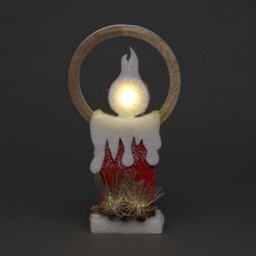 Shatchi Red Foam LED Candle Christmas Decoration - Size: 31 x 17 x 1.7cm - Wilko - thumbnail 3