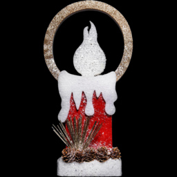 Shatchi Red Foam LED Candle Christmas Decoration - Size: 31 x 17 x 1.7cm - Wilko - thumbnail 5