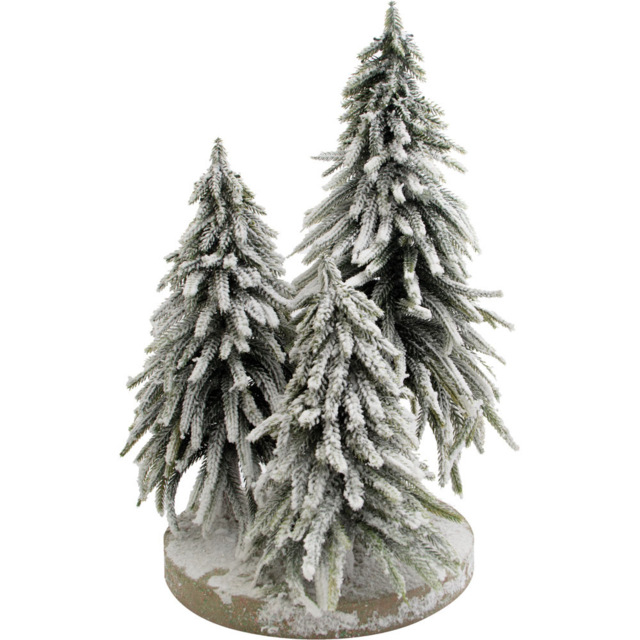 St Helens 47cm Snow Topped Mini Christmas Tree Display - Size: 30 x 30 x 47cm - Multi - Wilko - image 1