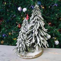 St Helens 47cm Snow Topped Mini Christmas Tree Display - Size: 30 x 30 x 47cm - Multi - Wilko - thumbnail 5