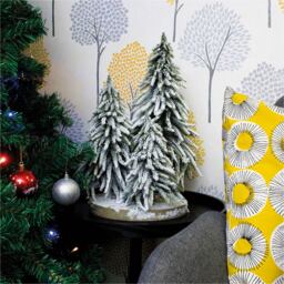 St Helens 47cm Snow Topped Mini Christmas Tree Display - Size: 30 x 30 x 47cm - Multi - Wilko - thumbnail 3