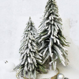 St Helens 47cm Snow Topped Mini Christmas Tree Display - Size: 30 x 30 x 47cm - Multi - Wilko - thumbnail 4