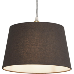 Lighting Collection Underwood Charcoal Grey Linen Tapered Drum Lamp Shade 30cm - Size: 20 x 31 x 31cm - Wilko - thumbnail 4