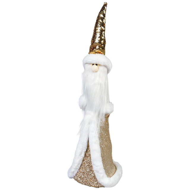 Shatchi Gold Santa Christmas Decoration 58cm - Size: 58 x 12 x 1.2cm - Wilko - image 1