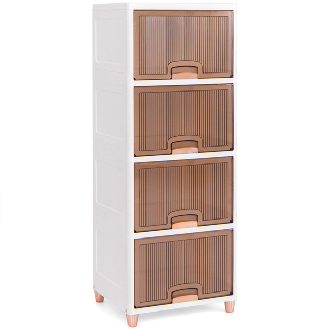 Costway 4 Drawer White Stackable Storage Bins - Size: 51 x 45 x 41cm - Wilko - image 1