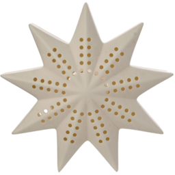The Seasonal Gift Co. LED Star Ceramic Christmas Decoration 12cm - Size: 12.5 x 12.5 x 4.5cm - White - Wilko - thumbnail 3