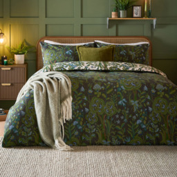 Furn Single Garden of Wonder Reversible Duvet Set - Green - Wilko - thumbnail 1