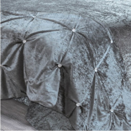 Intimates Rienzo King Size Silver Diamante Duvet Set - Grey - Wilko - thumbnail 4
