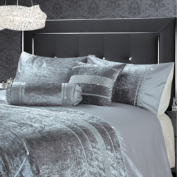 Intimates Rienzo King Size Silver Diamante Duvet Set - Grey - Wilko - thumbnail 3