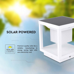 V-TAC White Warm White LED Solar Pillar Light - Size: 16.3 x 14 x 14cm - Wilko - thumbnail 3