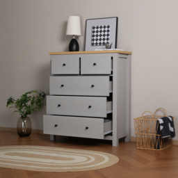 Wiltshire 5 Drawer Grey Storage Chest - Home Garden Direct - Wilko - thumbnail 6