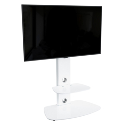 AVF Lucerne Satin White Curved Pedestal TV Unit - Size: 44.7 x 70 x 117.7cm - Wilko - thumbnail 4