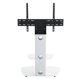 AVF Lucerne Satin White Curved Pedestal TV Unit - Size: 44.7 x 70 x 117.7cm - Wilko - thumbnail 6