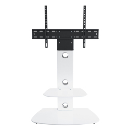 AVF Lucerne Satin White Curved Pedestal TV Unit - Size: 44.7 x 70 x 117.7cm - Wilko - thumbnail 5