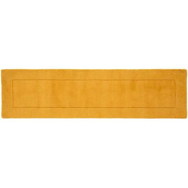 Esselle Home Esme Ochre Wool Runner 60 x 230cm - Size: 230 x 60 x 1.8cm - Yellow - Wilko - image 1