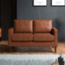 Bexhill 5 Seater Tan Faux Leather Sofa Suite - Brown - Wilko - thumbnail 7