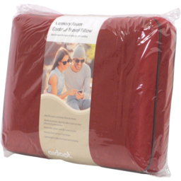 Aidapt Red Memory Foam Contour Travel Pillow - Size: 350 x 450 x 100cm - Black - Wilko - thumbnail 4