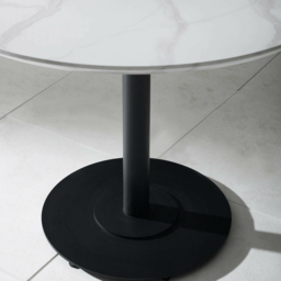 Julian Bowen Luca 4 Seater Marble-Effect Round Dining Table White - White and Black - Wilko - thumbnail 6