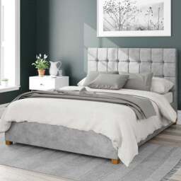 Aspire Sinatra King Size Silver Kimiyo Linen Ottoman Bed - Aspire Beds - Wilko