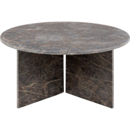 Florence Vega Marron Marble Round Coffee Table - Grey - Furniture To Go - Wilko - thumbnail 4