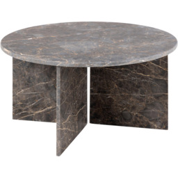 Florence Vega Marron Marble Round Coffee Table - Grey - Furniture To Go - Wilko - thumbnail 3