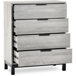 Julian Bowen Bali 4 Drawer Grey Oak Chest of Drawers - Wood - Wilko - thumbnail 5