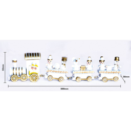 St Helens White and Gold Wooden Christmas Train Set Decoration - Size: 20 x 2 x 5cm - Multi - Wilko - thumbnail 5