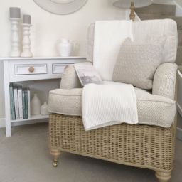 Desser Furniture Seville Light Oak Natural Rattan Jasper Armchair - Size: Single - Brown - Wilko - thumbnail 4