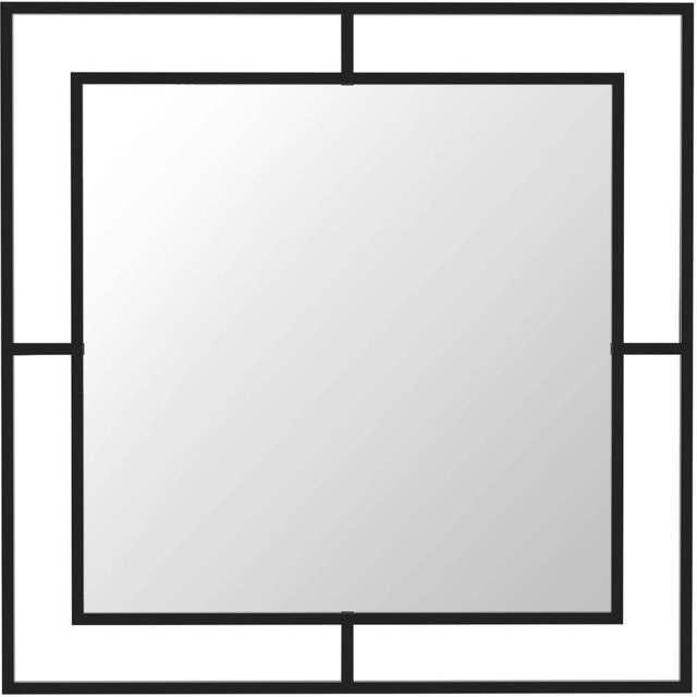 Decortie Corner Black Frame Modern Design Mirror - Size: 58.6  x 58.6  x 2.0 cm - Wilko - image 1