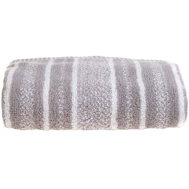 Allure Bath Fashions Grey Stripe Hand Towel - Size: 50 x 90cm - Wilko - image 1