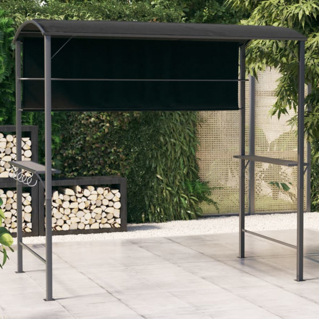 vidaXL 2 x 1.1m Anthracite Gazebo with Roof - Size: 1 x 2m - Grey - Wilko - image 1