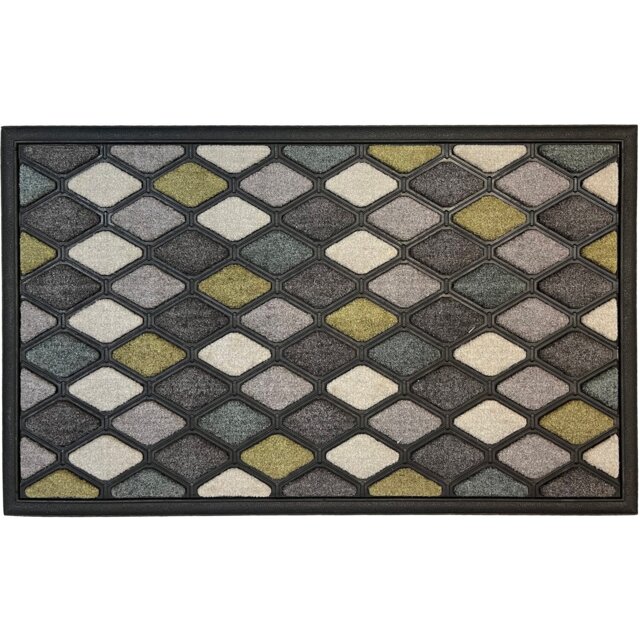 Scrape N Sorb Geometric Doormat Multicolour - Wilko - image 1
