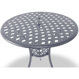 Centurion Oshowa 2 Seater Grey Round Garden Bistro Table with Parasol Hole - Wilko - thumbnail 6