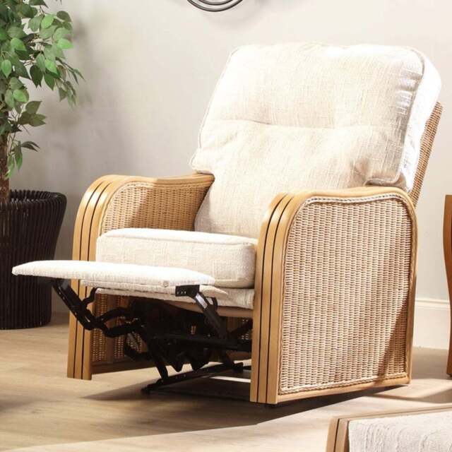 Desser Furniture Paris Cotton Cream Recliner Chair - Size: Single - Brown - Wilko - image 1