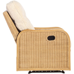 Desser Furniture Paris Cotton Cream Recliner Chair - Size: Single - Brown - Wilko - thumbnail 7