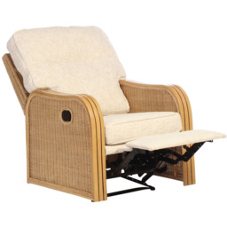 Desser Furniture Paris Cotton Cream Recliner Chair - Size: Single - Brown - Wilko - thumbnail 4