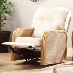 Desser Furniture Paris Cotton Cream Recliner Chair - Size: Single - Brown - Wilko - thumbnail 1